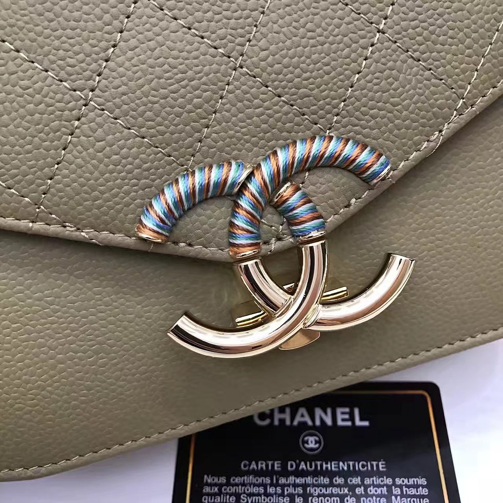Thumbnail: CHANEL Caviar Calfskin Flap Leather Bag