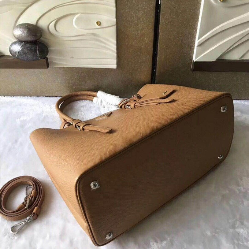 Thumbnail: PRADA Tote Shoulder Leather Bag