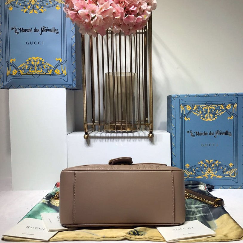 Thumbnail: Gucci GG Marmont Small Top Handle Leather Bag