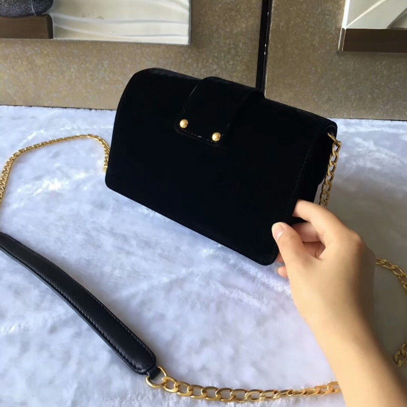 Thumbnail: PRADA Velvet Shoulder Bag
