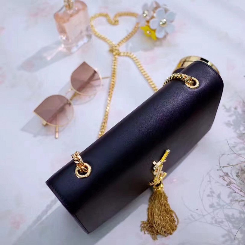 Thumbnail: YSL Classic KATE Monogram Tassel Satchel Gold-Toned Handware Bag