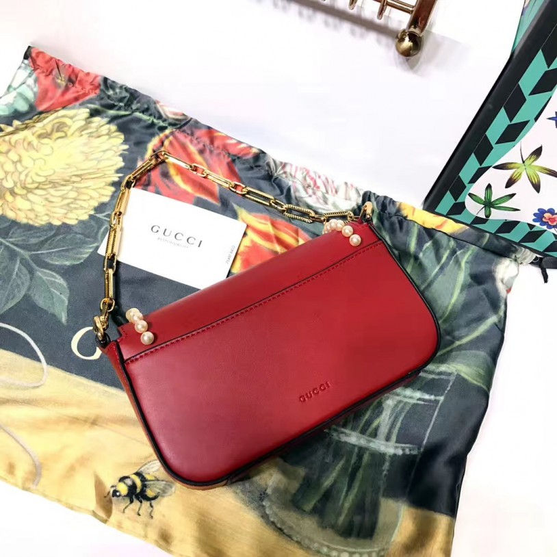 Thumbnail: Gucci Broadway Leather Mini Bag