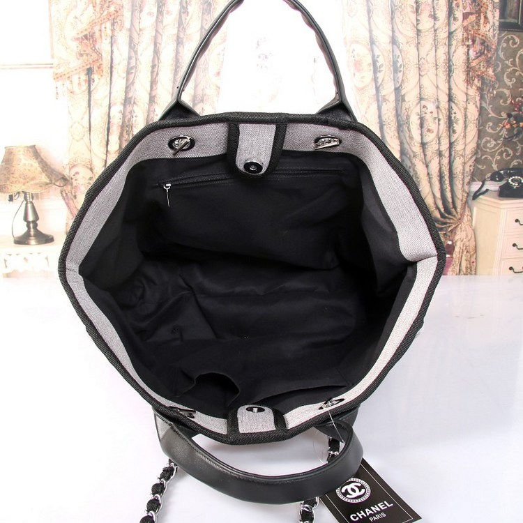 Thumbnail: CHANEL Deauville Denim Tote Shoulder Bag