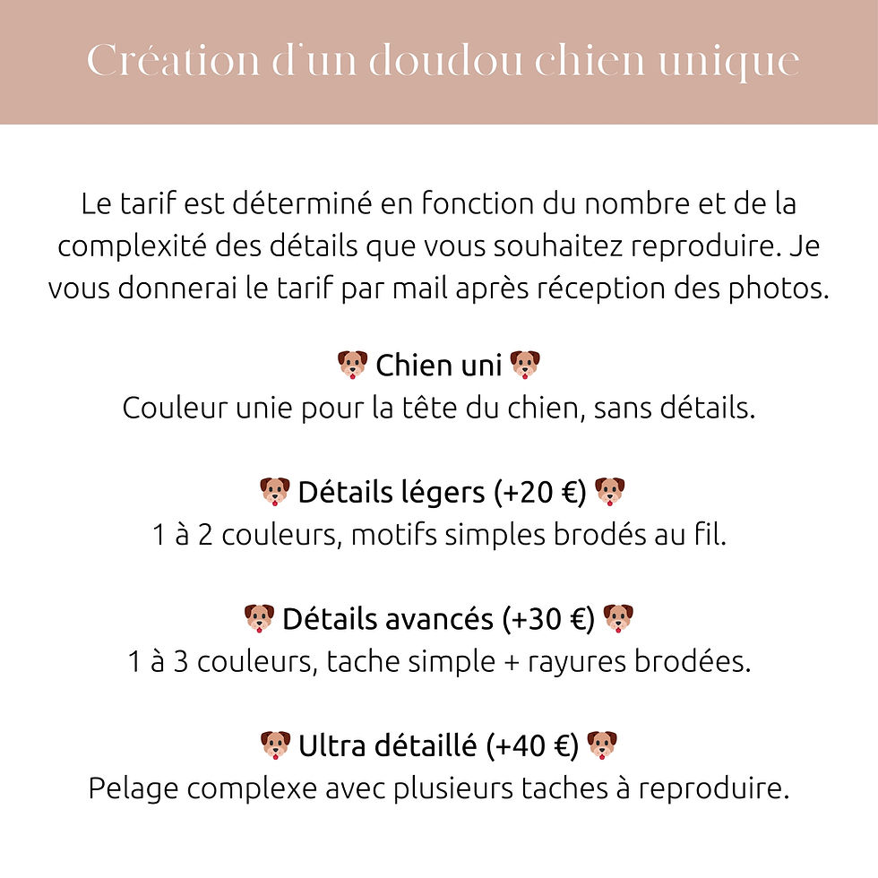 Miniature : Mon doudou chien lange unique et sur-mesure