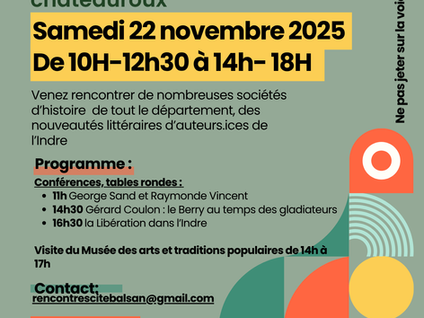Rendez-vous le 22 novembre à Châteauroux !
