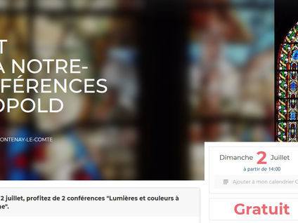 Conférences : dimanche 2 juillet, église Notre-Dame de Fontenay-le-Comte