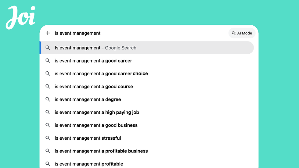 Search results for event management