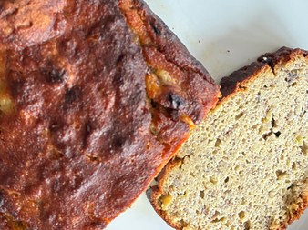 Banana Almond Flour Bread- naturally gluten free, NO added sugar or sweetener, moist and simple.
