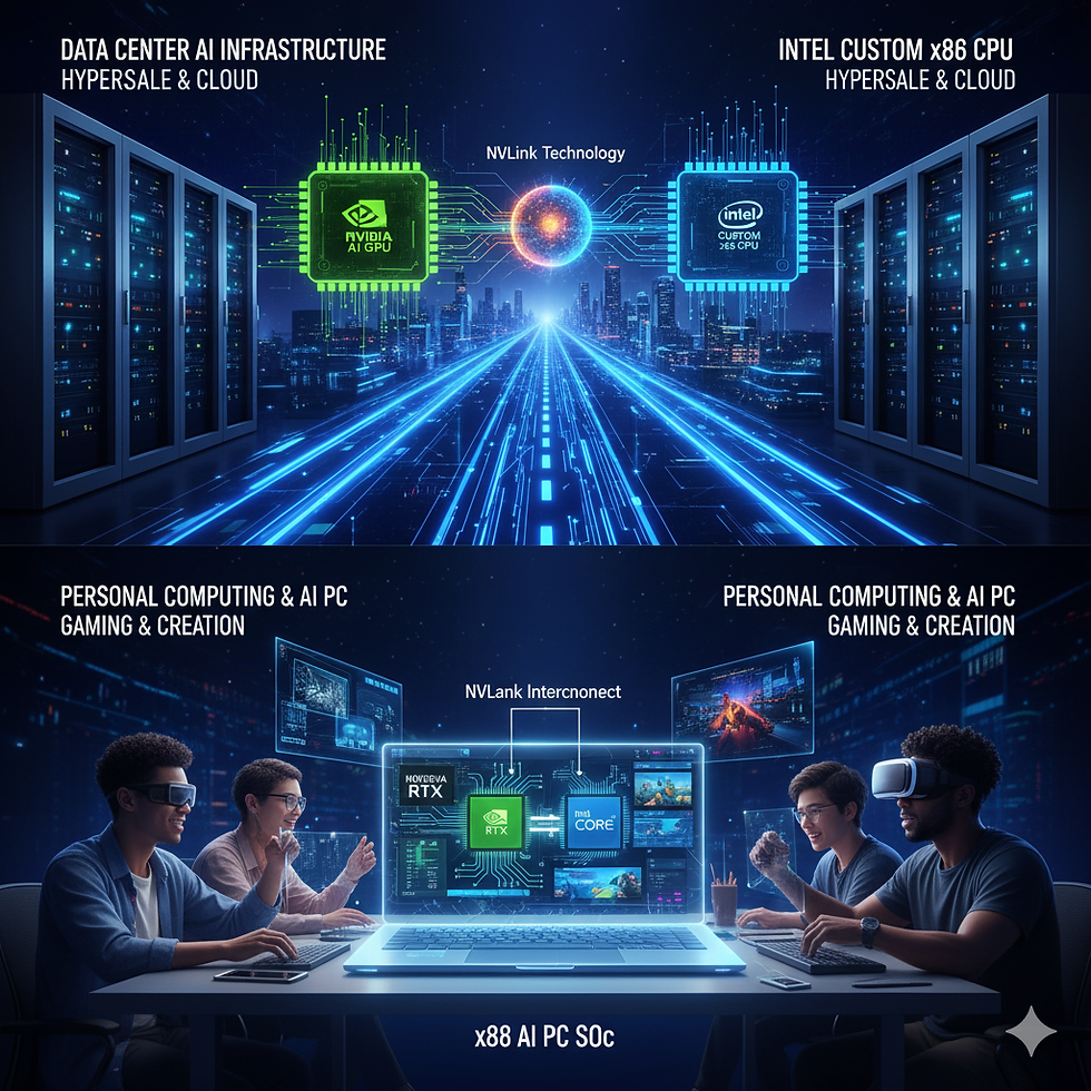 合作的戰略佈局清晰,主要聚焦於「資料中心」和「個人電腦」兩大領域