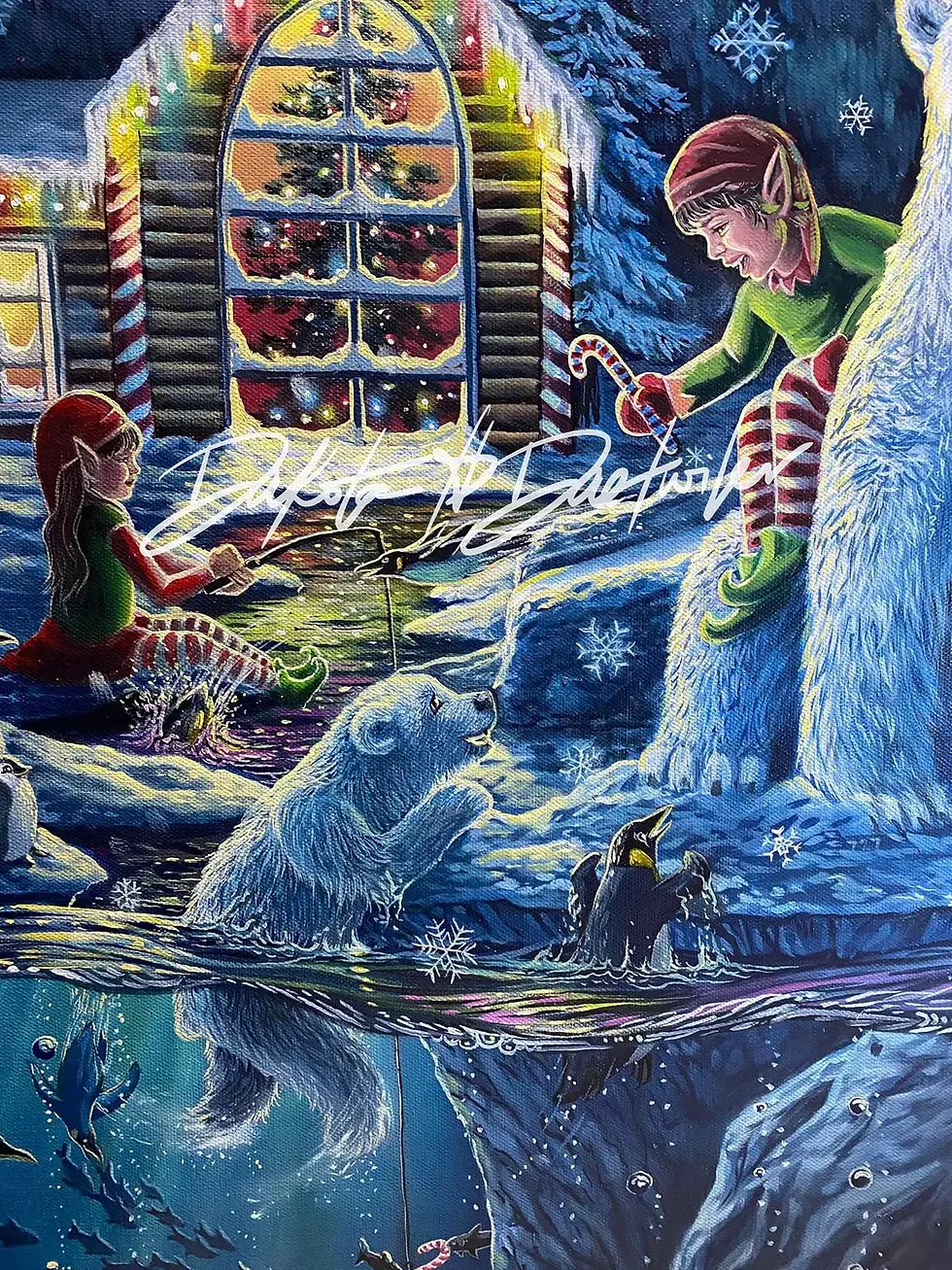 Thumbnail: Christmas Eve at the Workshop - Print of Painting by Dakota Daetwiler