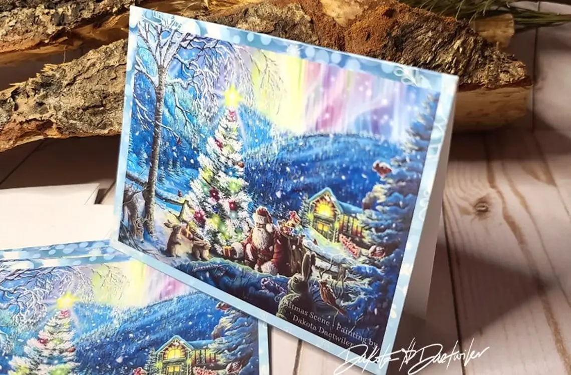 Note Cards - Christmas Scene - by Dakota Daetwiler