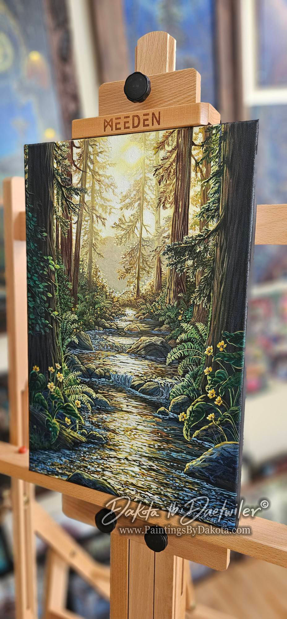 Thumbnail: Sunny Creek -  Print of Painting by Dakota Daetwiler