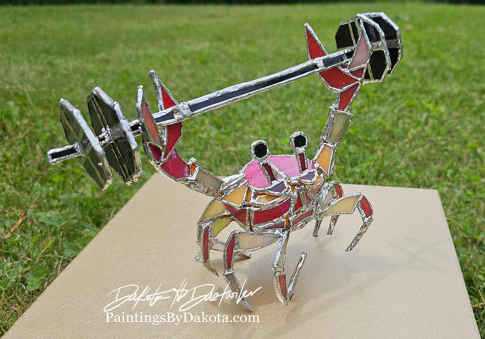 Thumbnail: The Everest Crab - Stained Glass Sculpture by Dakota Daetwiler