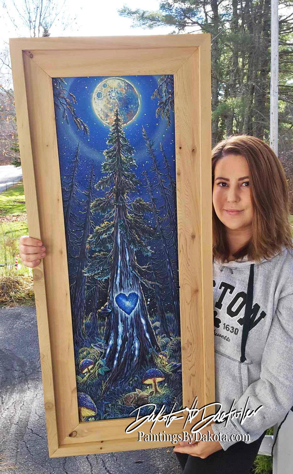 Thumbnail: Redwood Galaxy Heart- Print of Painting by Dakota Daetwiler