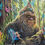 Thumbnail: Peaceful Bigfoot - Original Acrylic Painting by Dakota Daetwiler
