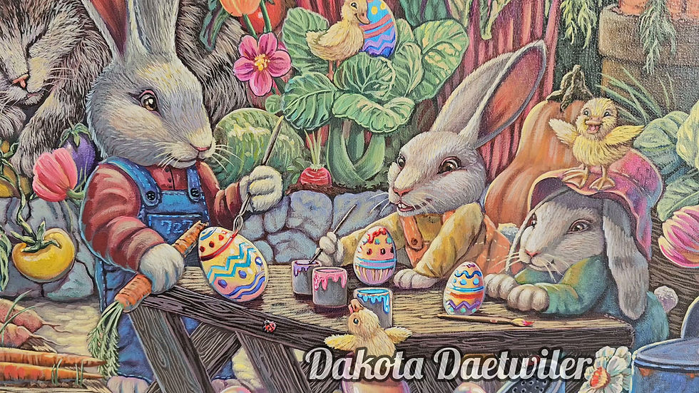 Thumbnail: "Easter Egg Painting" - Original Acrylic Painting by Dakota Daetwiler
