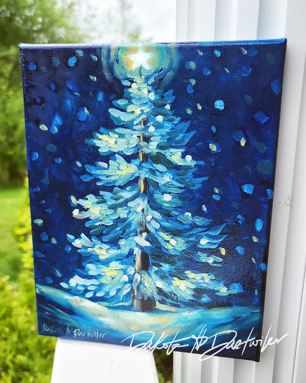 Thumbnail: Made To Order Original Painting - Abstract Christmas Tree - By Dakota Daetwiler
