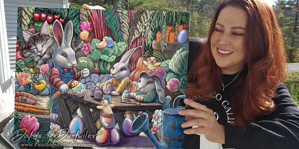 Thumbnail: "Easter Egg Painting" - Original Acrylic Painting by Dakota Daetwiler