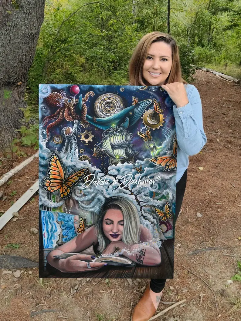 Thumbnail: Self Portrait -  Print of Painting by Dakota Daetwiler