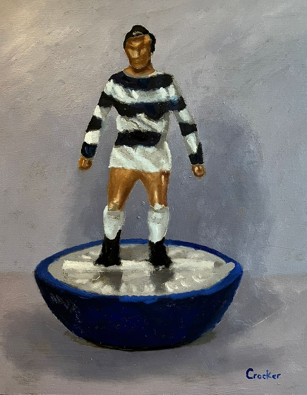 Thumbnail: Queens Park Rangers Subbuteo Football Player. Oil Painting
