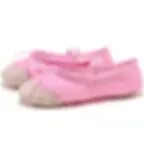 Thumbnail: Girls Ballerinas Canvas Soft Sole Ballet Dance Slippers Children Practice