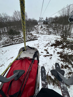 Re-positioning a toboggan to top duty