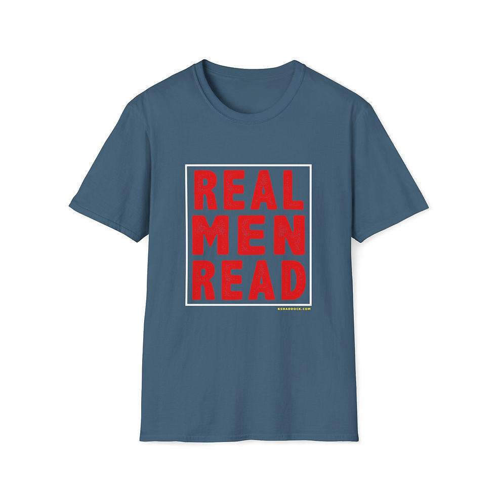 Thumbnail: Real Men Read T-Shirt | Unisex T that embraces the culture of reading. 