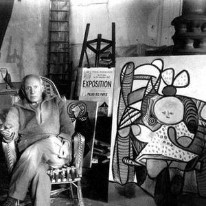 Picasso em seu atelier parisiense