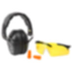 Walker's Passive Combo Kit Folding Earmuff Black & Glasses