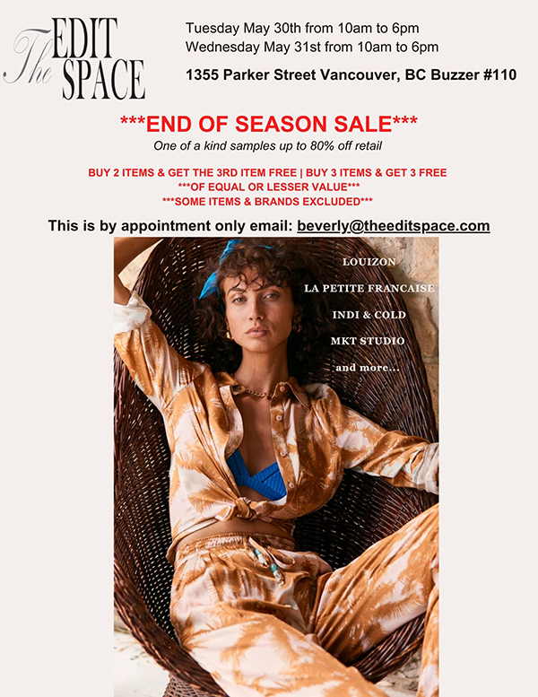 Vancouver Sample Sales I Love Sample Sales