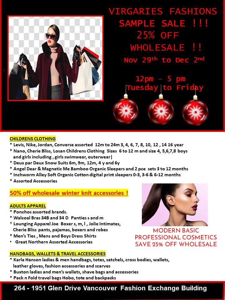 Vancouver Sample Sales I Love Sample Sales