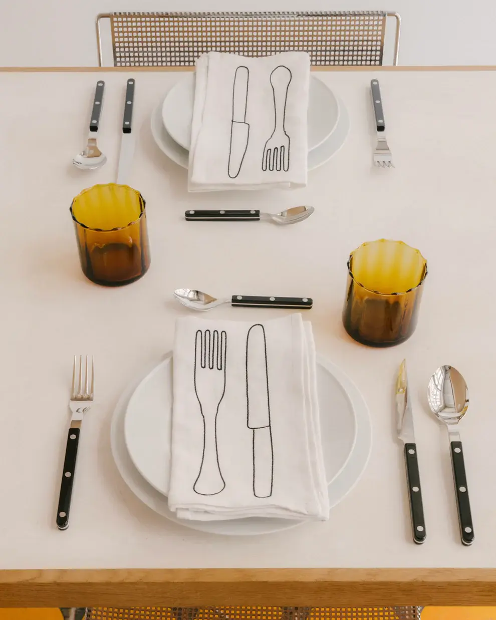 Serviette de Table Fourchette et Couteau - Sarah Espeute