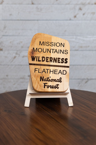 【直筆サイン入り】 Unglued 森/Forest　レア品 Handmade Desktop Wilderness Sign | Boundary Sign Co.
