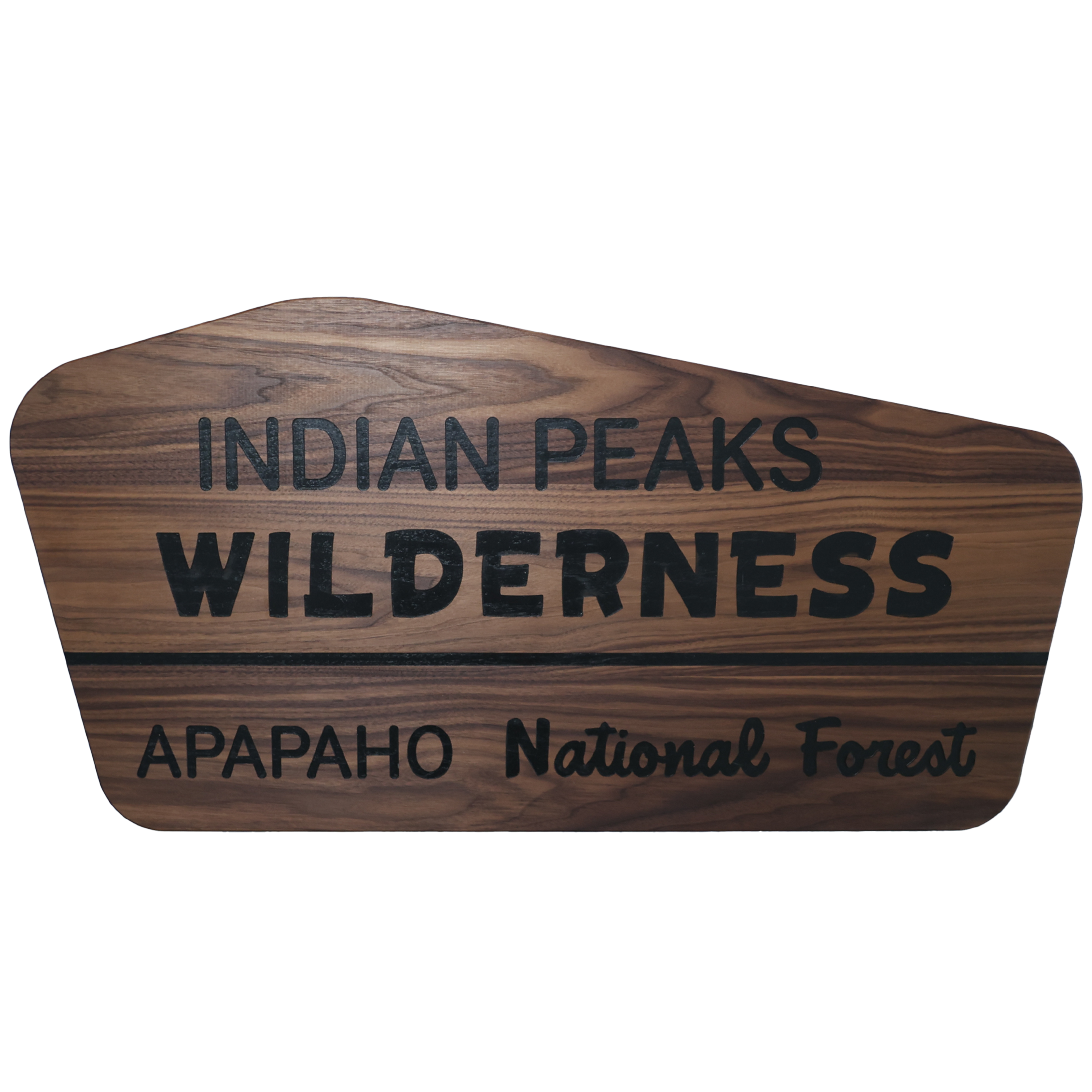 Horizontal Walnut Wilderness Sign