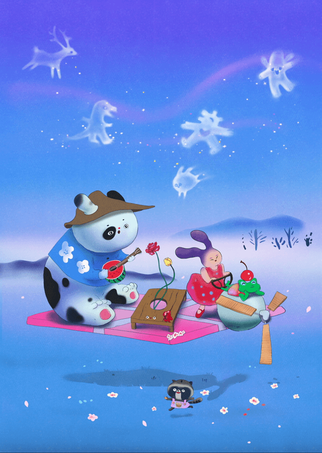 Winter holiday card design