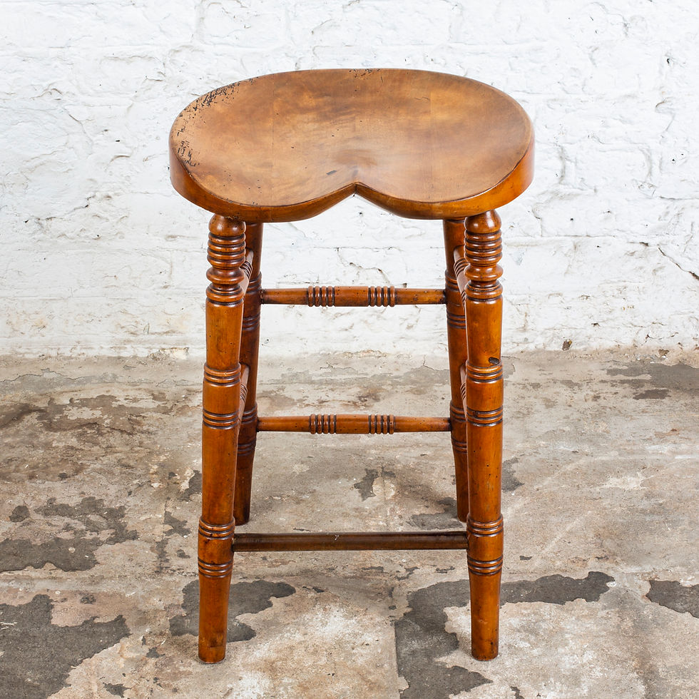 Thumbnail: SHAPELY ANTIQUE GWR (GREAT WESTERN RAILWAY) HIGH STOOL