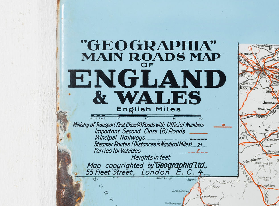 Thumbnail: FIRESTONE TYRES MAP OF ENGLAND ENAMEL SIGN