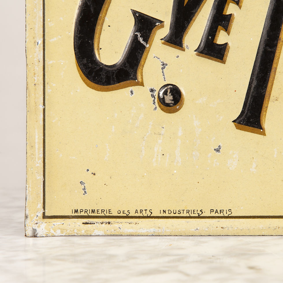 Thumbnail: ORIGINAL FRENCH 'CHAMPAGNE' ADVERTISING TIN SIGN