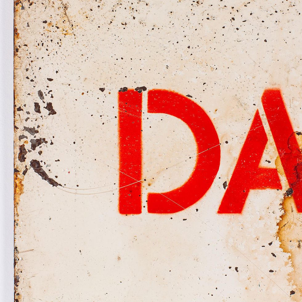Thumbnail: DANGER - KEEP OUT, VINTAGE STENCILLED TIN SIGN