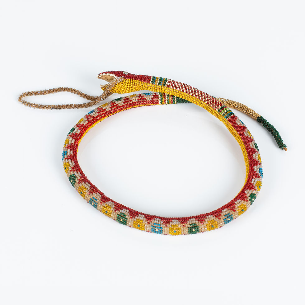 Thumbnail: TWO WW1-ERA TURKISH OTTOMAN PRISONER OF WAR BEADWORK SNAKES