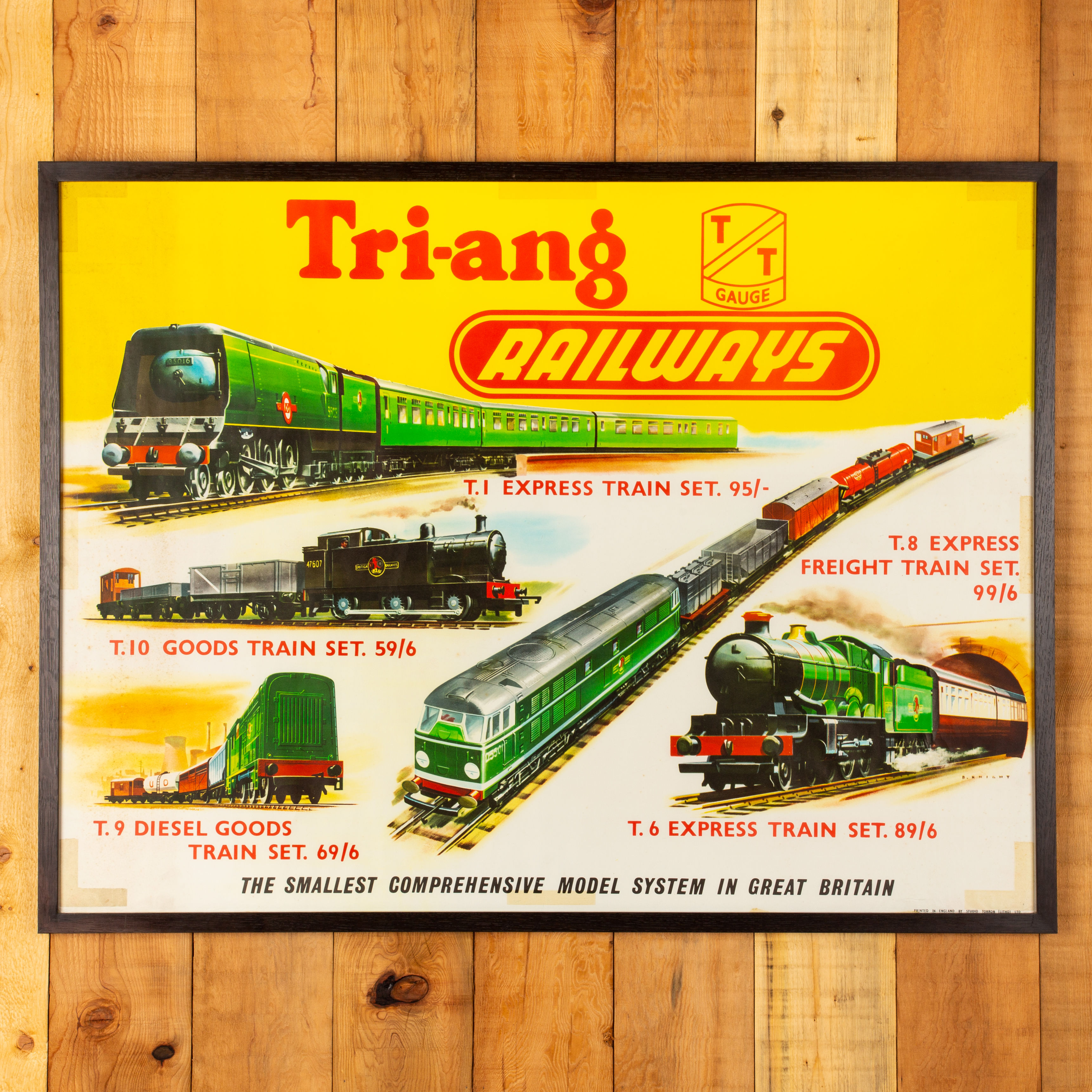 LARGE, VINTAGE TRI-ANG RAILWAYS POSTER