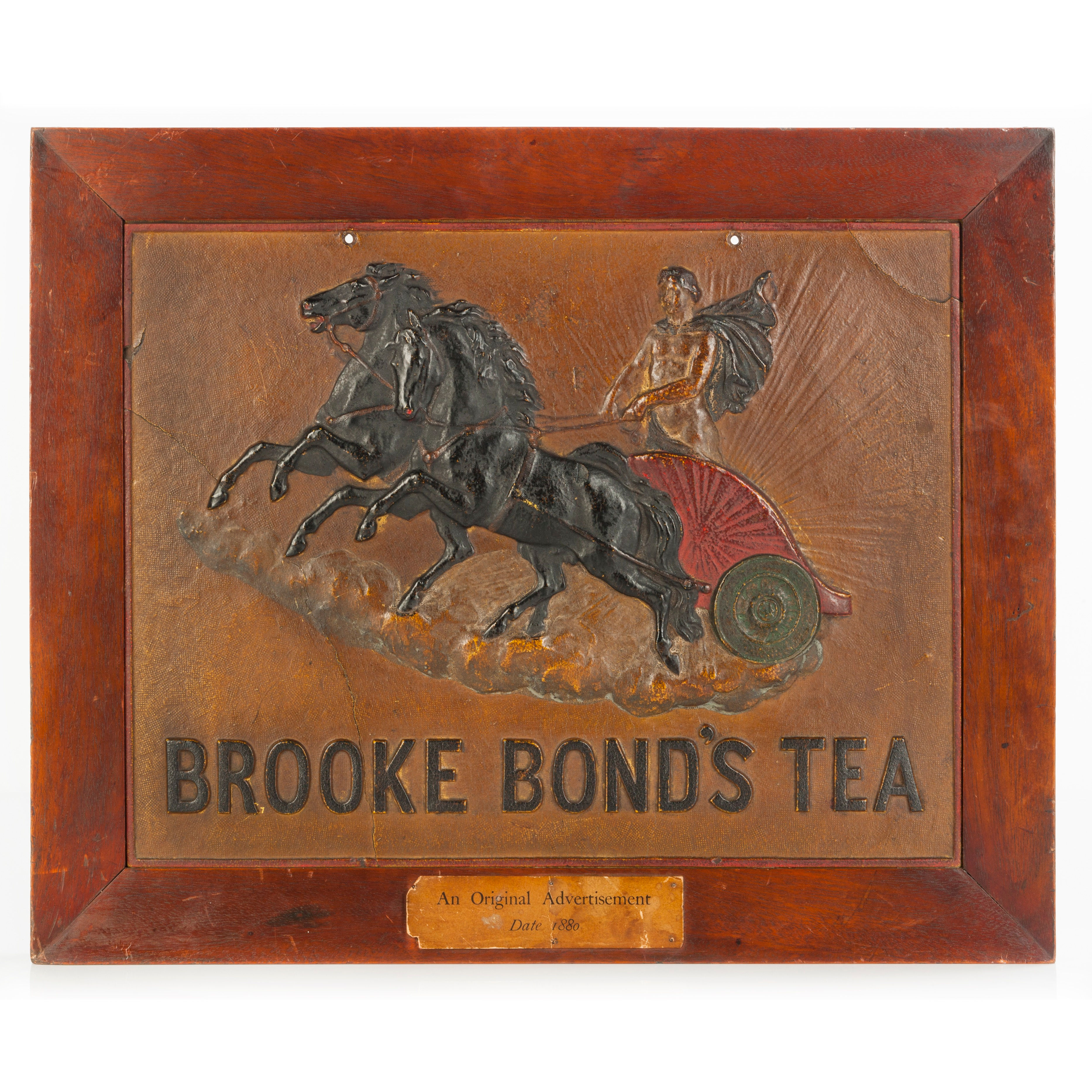 FRAMED VICTORIAN BROOKE BOND'S TEA ADVERTISING CARD W. PROVENANCE