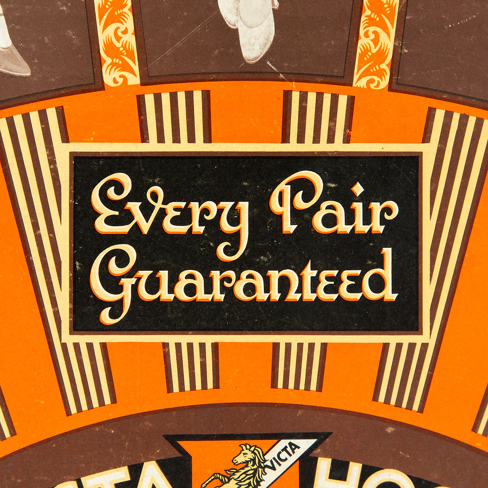 Thumbnail: INVICTA HOSIERY - ADVERTISING SHOWCARD / COUNTER SIGN