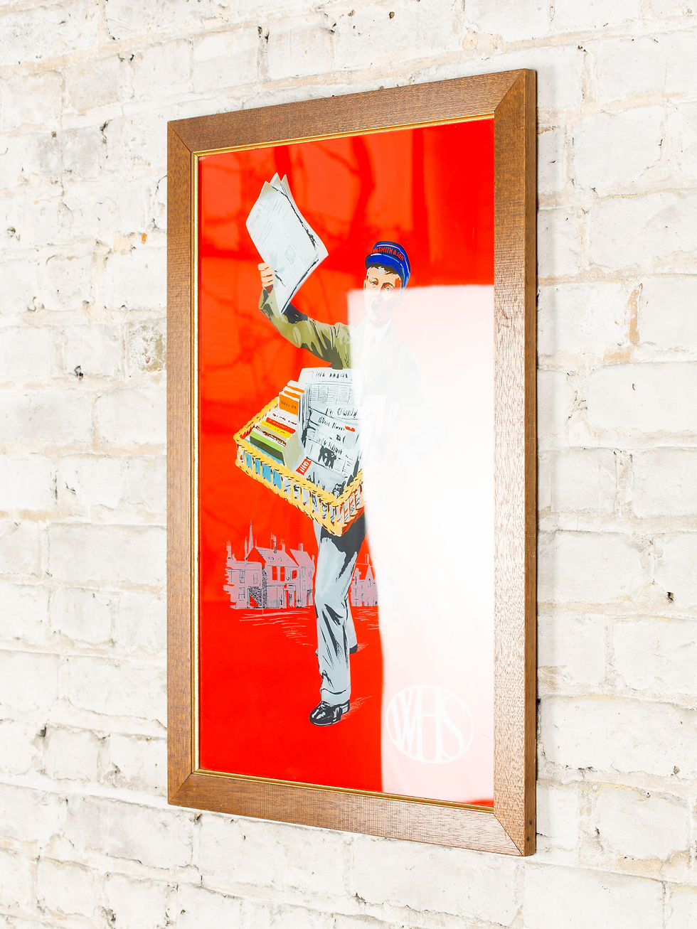 Thumbnail: WHSMITH REVERSE PRINTED GLASS ADVERTISING PANEL