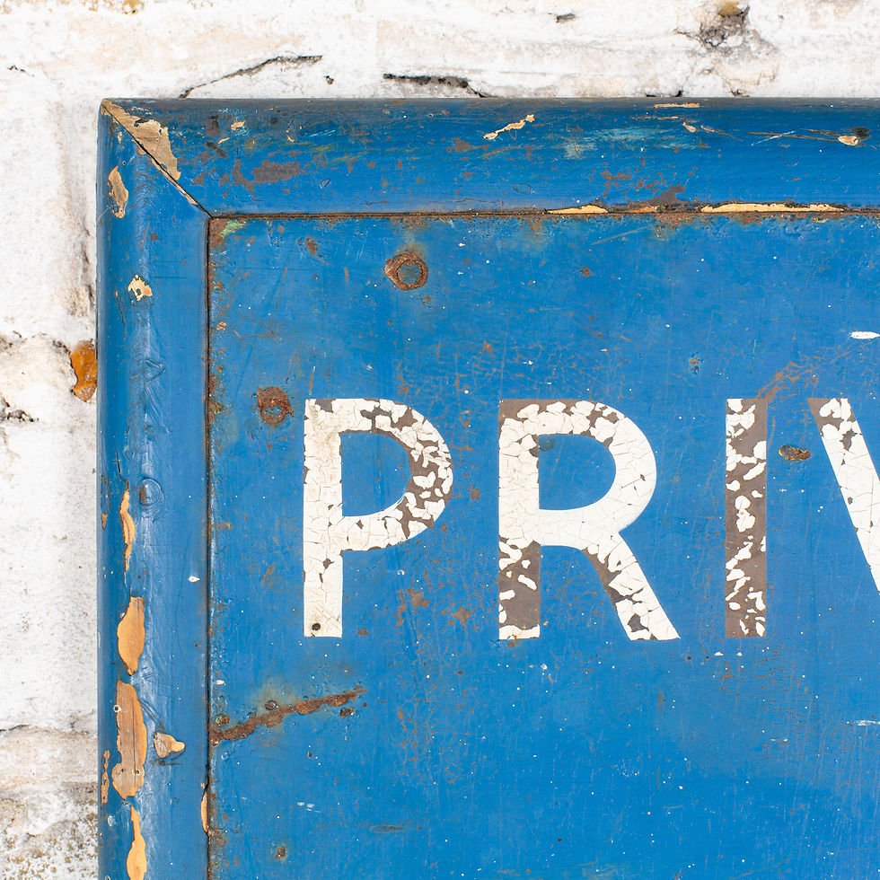 Thumbnail: VINTAGE HAND PAINTED 'PRIVATE ESTATE - CAUTION' SIGN