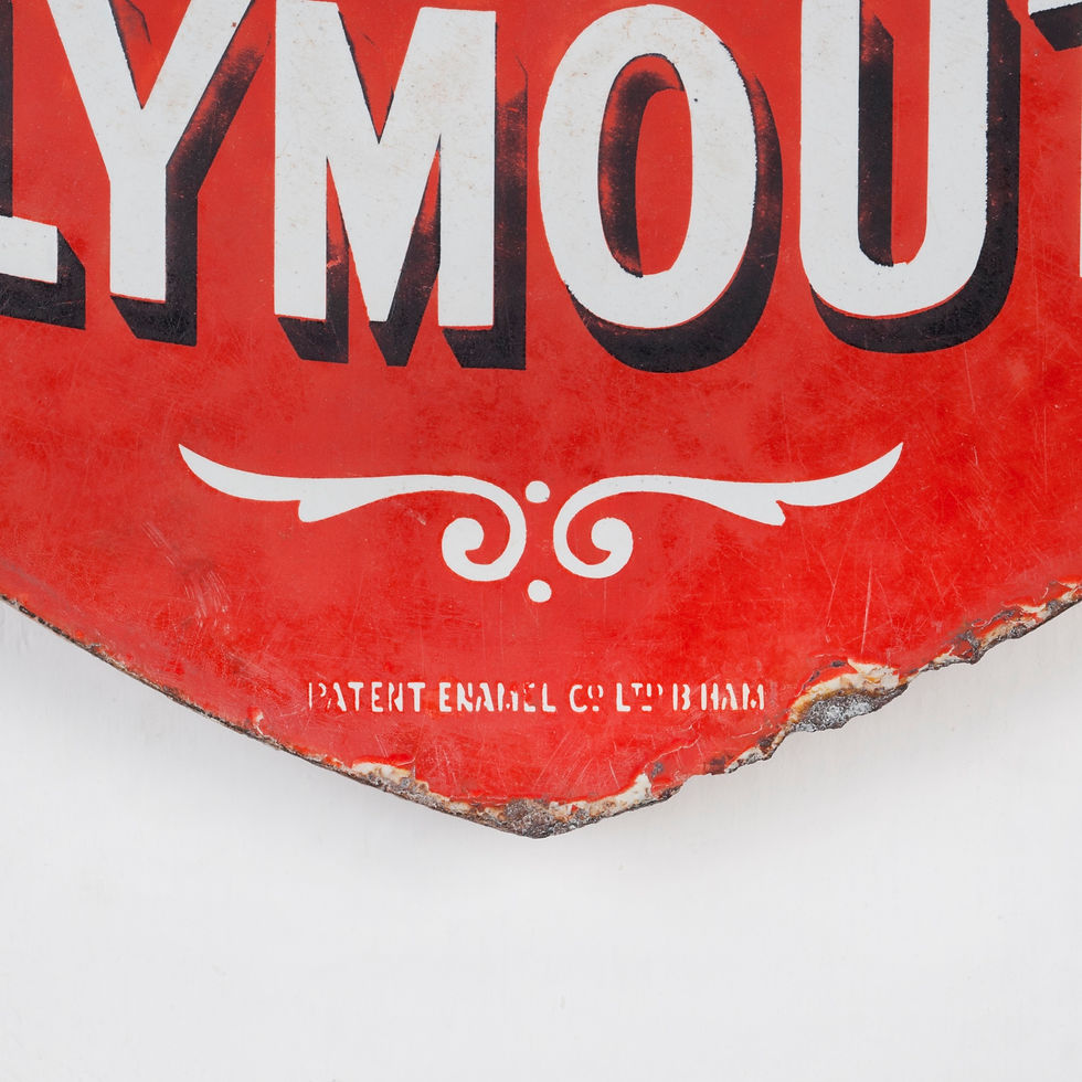 Thumbnail: EARLY, DOUBLE-SIDED MILLBAY DYE WORKS ENAMEL SIGN