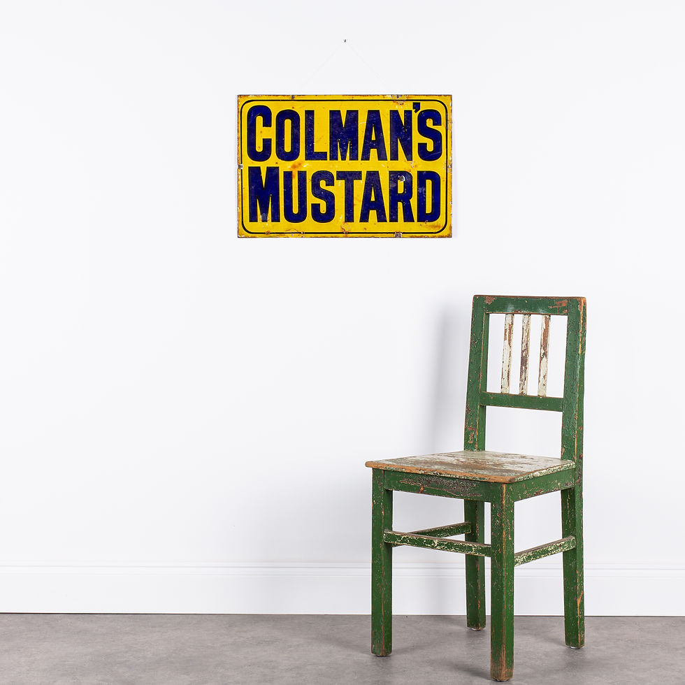 Thumbnail: SMALL, EARLY COLMAN'S MUSTARD ENAMEL SIGN