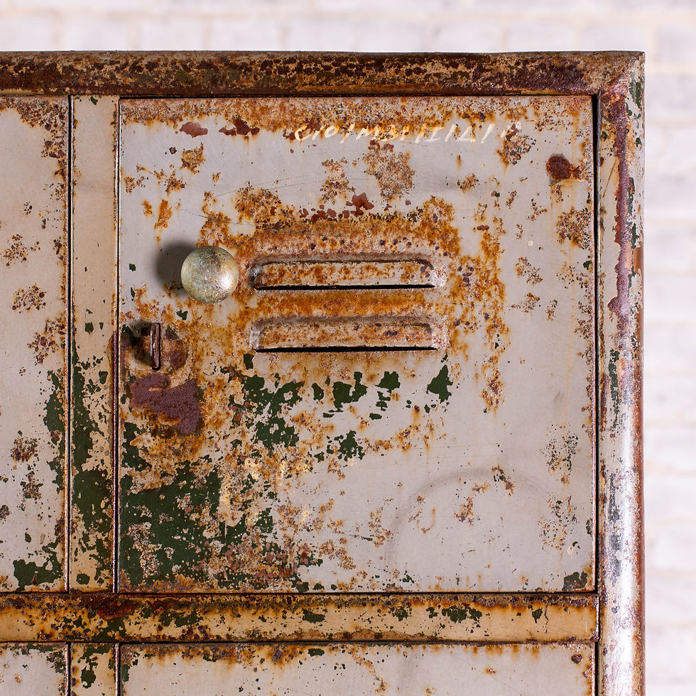 Thumbnail: VINTAGE METAL LOCKERS WITH A WONDERFUL PATINA