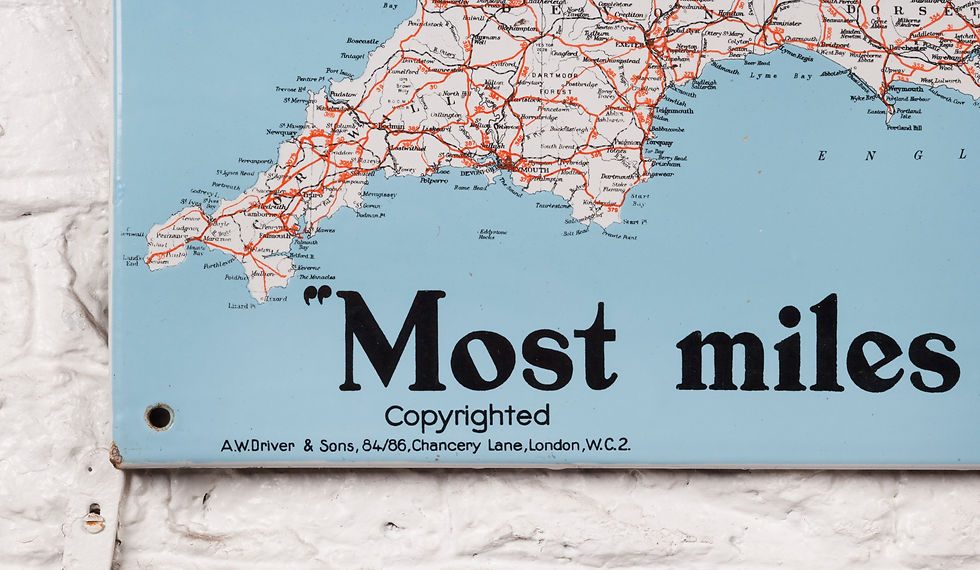 Thumbnail: FIRESTONE TYRES MAP OF ENGLAND ENAMEL SIGN