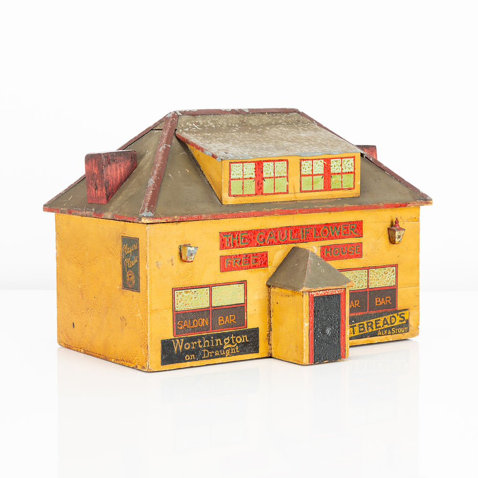 Thumbnail: THE CAULIFLOWER FREE HOUSE - SCRATCH BUILT / FOLK ART PUB MODEL